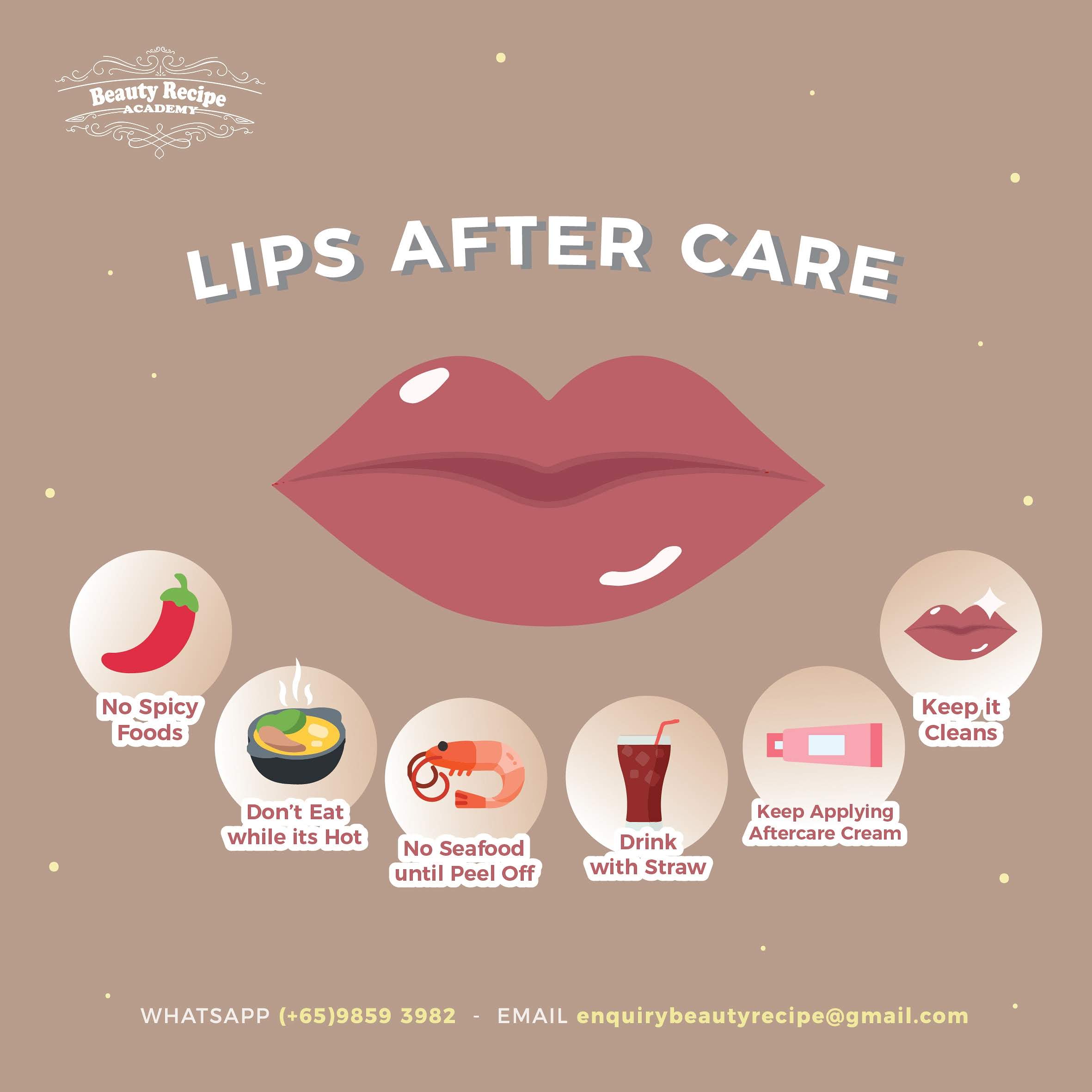 Eyebrow Eyeliner Lip Embroidery After Care infographic 